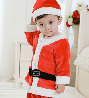 Новогодний костюм Санта Клауса на ребенка от 0 до 4 месяцев