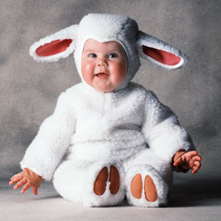Забавный меховой костюм Овечка на ребенка 12-18 мес.